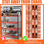 Windyun 40 Over the Door Shoe Organizer Large Mesh Pocket Hanging Shoe Rack - Image 3