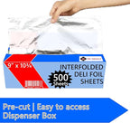 Box of 500 - Pre-Cut 9" Aluminum Foil Sheets - 9x10" Wide & Heat-Tolerant Deli - Image 4