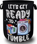 Let's Get Ready to Tumble Laundry Hamper Funny Text Laundry Basket by SELIONLIKN