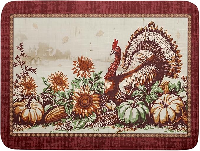 Giwawa Rustic Turkey Dish Drying Mat by Giwawa