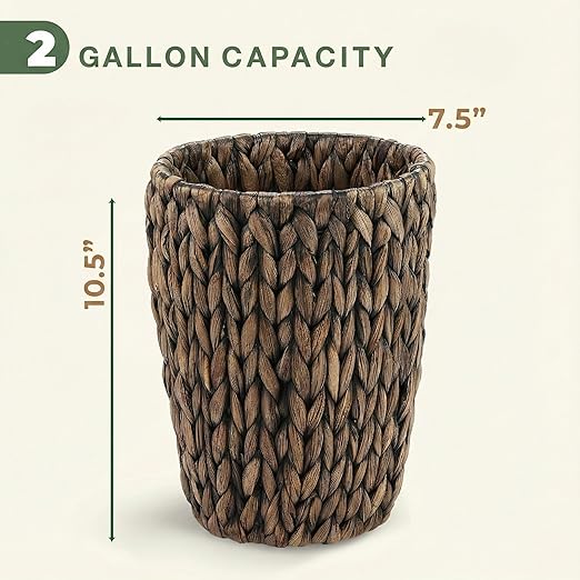 2-Pack Black Wicker Trash Cans - Image 6