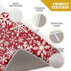 Christmas Dish Drying Mat for Kitchen Counter 18x24 Dark Red Snowflake Winter - Image 4