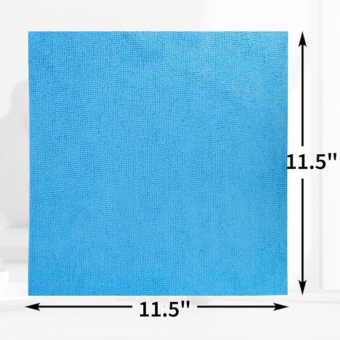 HOMERHYME Microfiber Cleaning Cloth, 200 Pack Blue Cleaning Rags Microfiber - Image 8