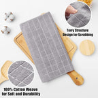 Homaxy 100% Cotton Terry Kitchen Dish Cloths, Ultra Soft and Absorbent Dish - Image 2
