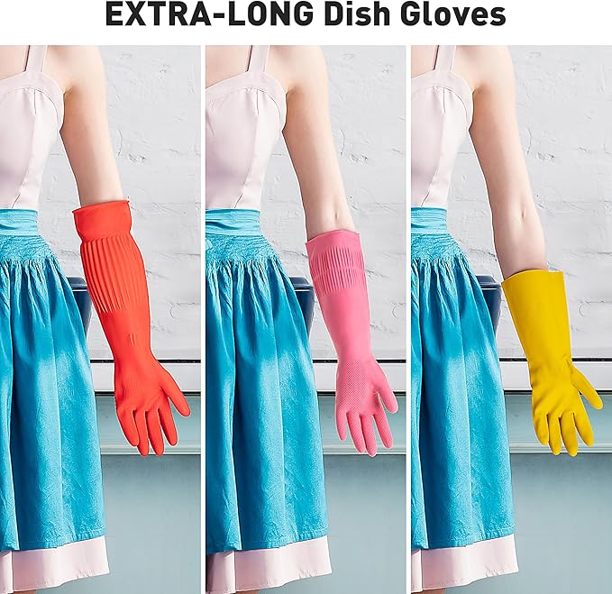 ThxToms Rubber Dishwashing Cleaning Gloves - Image 3