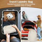 Canvas Laundry Bags with Handles & Square Base 16"Lx16"W x27.6"H, Extra Large - Image 8