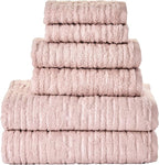 SKL Home CloudSoft 100% Cotton Luxury 6-Piece Towel Set, 600 GSM, Ultra Plush & by SKLHomebySaturdayKnightLtd