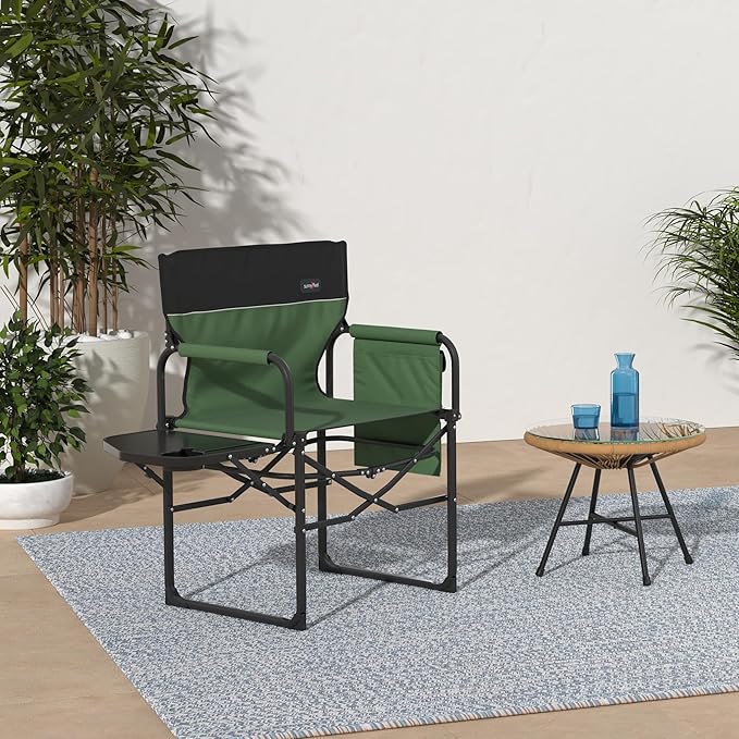 SUNNYFEEL Camping Directors Chair, Heavy Duty,Oversized Portable Folding Chair with Side Table, Pocket for Beach, Fishing,Trip,Picnic,Lawn,Concert Outdoor Foldable Camp Chairs - Image 2