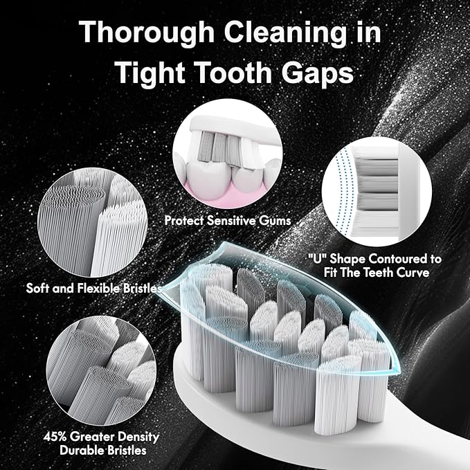 Diamond Style - Electric Toothbrush, 10 Brush Heads & Travel Case, 000 VPM - Image 4