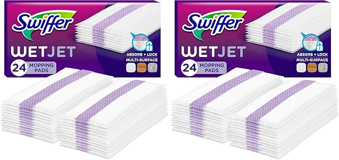 Swiffer WetJet Hardwood Floor Cleaner Spray Mop Pad Refill, Bathroom Cleaning by Swiffer