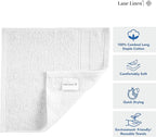 LANE LINEN 12 PC Wash Cloths Bathroom Set -100% Cotton Highly Absorbent - Image 6
