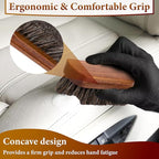 2 PCS Leather Brush Car Detailing, Horse Hair Brush, Upholstery Brush - Image 6