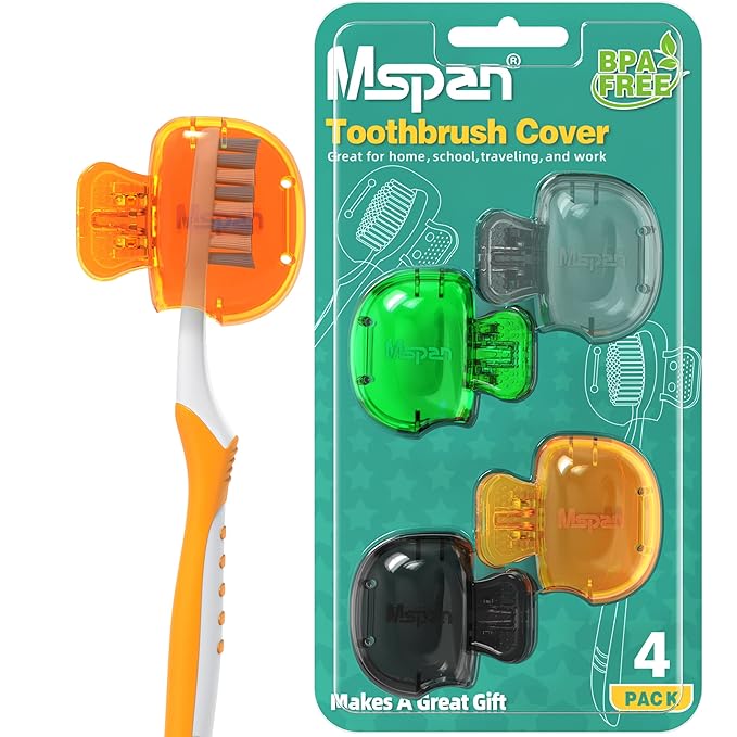 Mspan Electric Toothbrush Cover Cap: Brush Head Protector Cute Plastic Clip Pod by Mspan