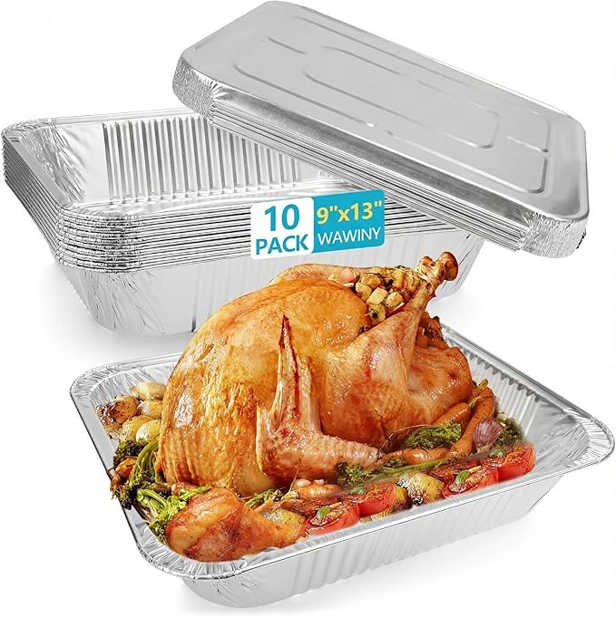 9x13 Thickened Aluminum Foil Pans, Food Prep, Steam Table, and Party Catering. by WAWINYAirVentFilters