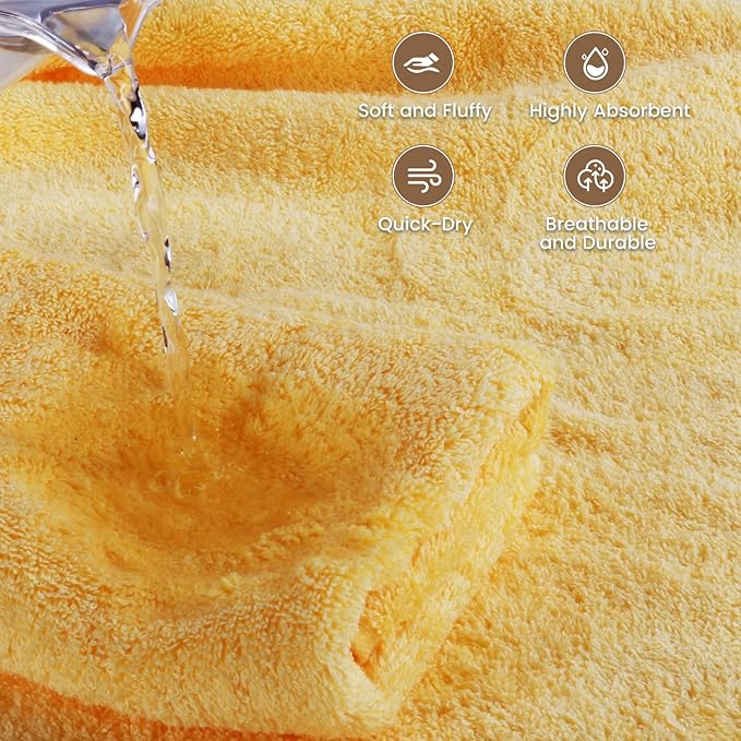 SEMAXE 4-Pack Luxury Bath Towels - Image 5