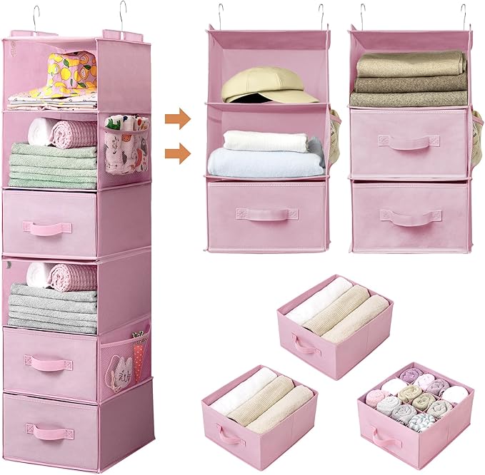 GRANNY SAYS Hanging Closet Organizer 6-Shelf, Separable to 2 Pack 3-Shelf by GRANNYSAYS