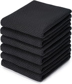 BOOMIBOO 6-Pack Kitchen Dish Cloths, 100% Cotton Waffle Weave, Ultra Soft by BOOMIBOO