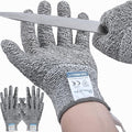 Dowellife 3 Pairs Cut Resistant Gloves Food Grade Level 5 Protection, Safety by Dowellife