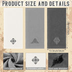 3 Pcs Decorative Gray Hand Towels - Image 2