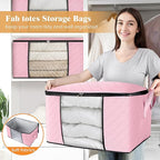 Fab totes 8 Pack Clothes Storage, Foldable Thick Fabric Blanket Storage Bags - Image 5