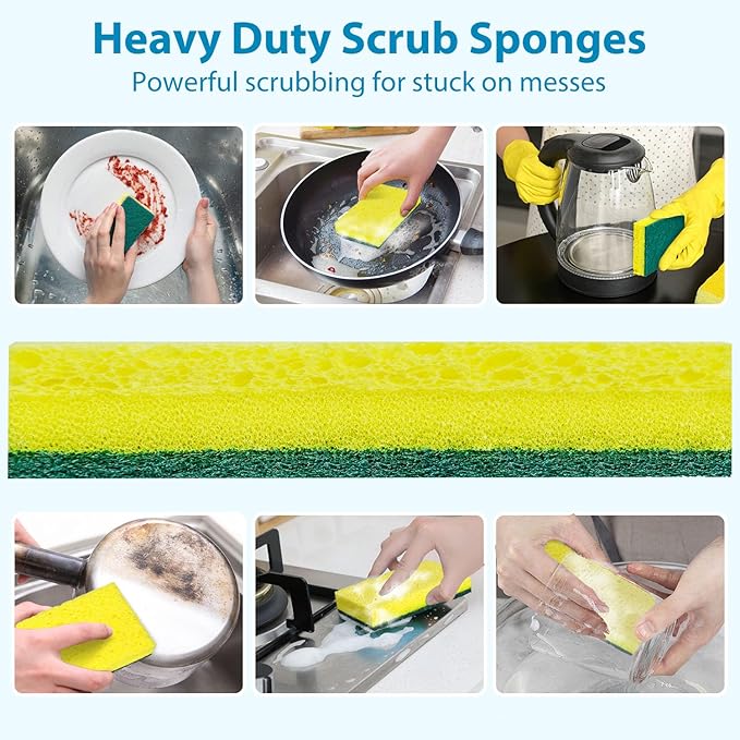 24 Pack Heavy Duty Scrub Sponges, Efficiently Clean The Surface Stains - Image 6