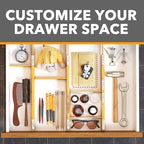 SpaceAid Bamboo Drawer Dividers Inserts, 3 Sizes, 9 Pack - Image 5