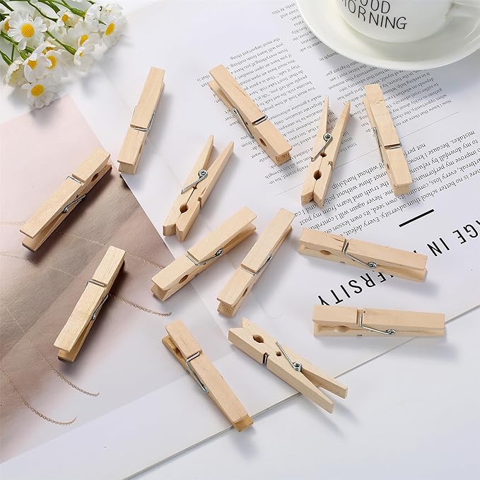 30 PCS Clothes Pins, 2.9 Inch Wooden Clothespins, Heavy Duty Clothes Line Clips - Image 9