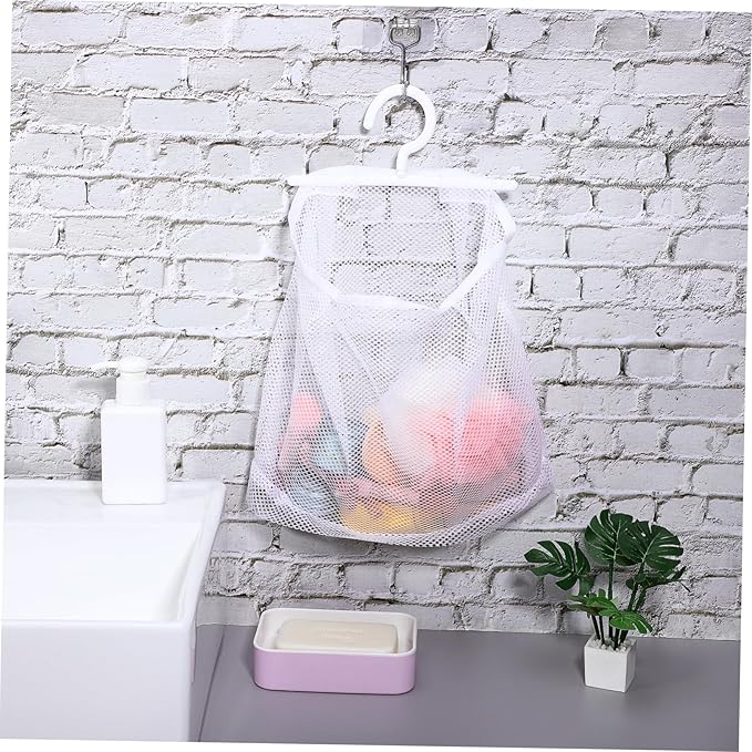 2pcs Mesh Bag with Hook Hanging Laundry Bags Multi-functional Mesh Bags - Image 3