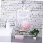 2pcs Mesh Bag with Hook Hanging Laundry Bags Multi-functional Mesh Bags - Image 3