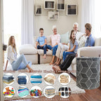 Waterproof Laundry Hamper Collapsible Laundry Basket Leather Handle Laundry Bag - Image 5