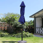 Sunnyglade 9' Patio Umbrella Outdoor Table Umbrella with 8 Sturdy Ribs (Navy Blue) - Image 6