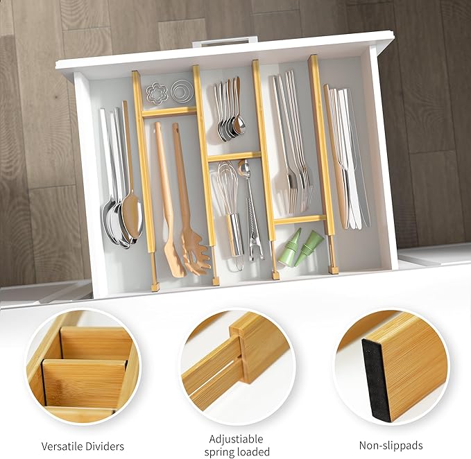 Adjustable Bamboo Drawer Dividers - Image 3