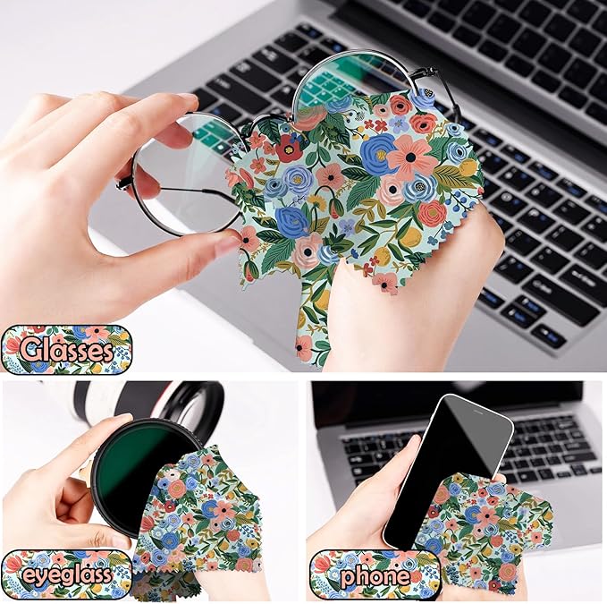 6 PCS Glasses Cleaning Cloth Eyeglass Cleaning Cloth Lens Eyeglasses Microfiber - Image 5