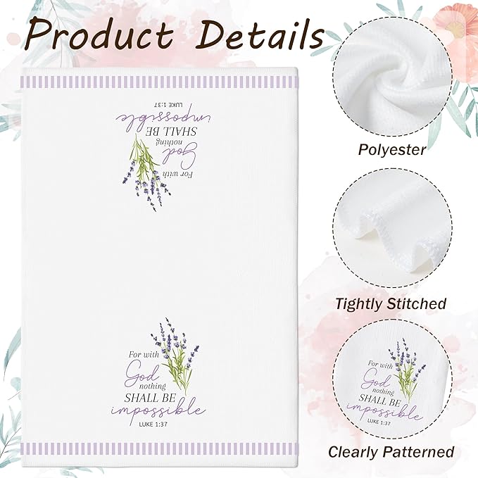 GROBRO7 Bible Floral Hand Towel - Image 3