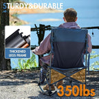 Portal Outdoor Rocking Chair Camping Folding Portable Rocker with Cup Holder Side Pocket Carry Bag, Support 350LBS (Midnight Blue) - Image 6