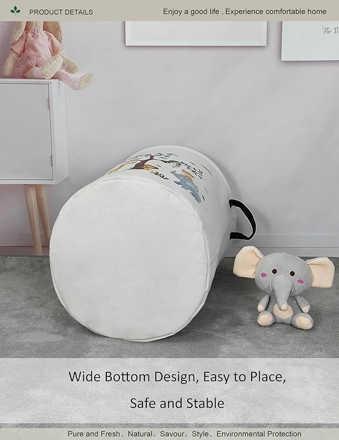 Round waterproof laundry basket, foldable storage basket, laundry Hampers - Image 6