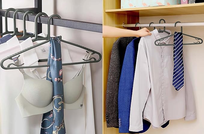 Plastic Hangers 50 Pack, Light Weight Durable Clothes Hangers - Image 4