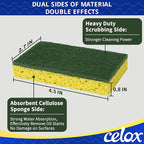 CELOX 36 Pack Dish Sponge for Kitchen, Dual Sided Scrub Sponge Heavy Duty - Image 5