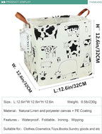 FANKANG Square Nursery Hamper Storage Bins Canvas Laundry Basket Foldable - Image 2