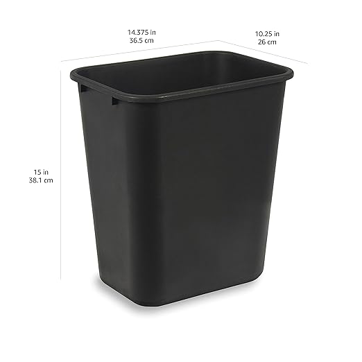 Amazon Basics Rectangular Commercial Office Wastebasket, 7 Gallon - Image 3