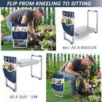 FLINTER Garden Kneeler and Seat, 10.2" Wider Heavy Duty Thick Gardening Bench for Kneeling and Seat - Multifunctional Kneeler Bench, Gardening Gifts for Women, Seniors Grandparents, Gray - Image 5