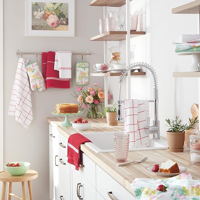 Martha Stewart Amber Floral Kitchen Towel Set 4-Pack - Image 8