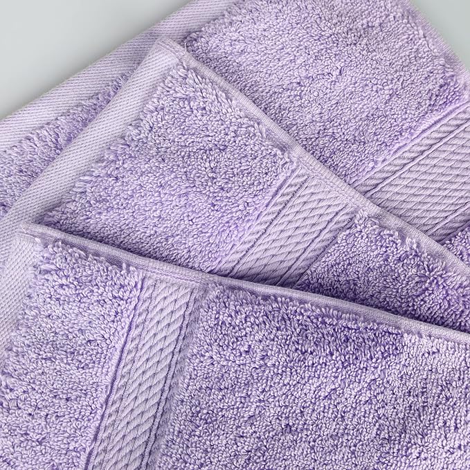 SUPERIOR Egyptian Cotton Pile 8 Piece Towel Set, Includes 2 Bath, 2 Hand - Image 7