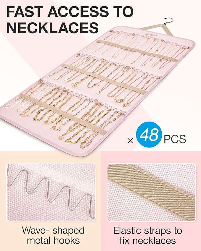 BAGSMART Hanging Jewelry Organizer Storage Roll - Image 2