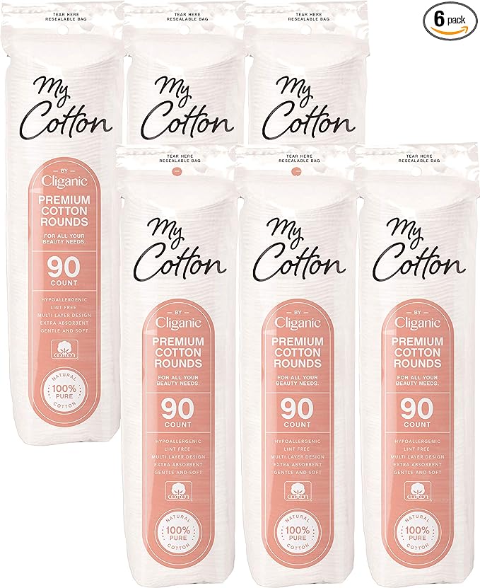 Cliganic My Cotton Premium Cotton Rounds by Cliganic