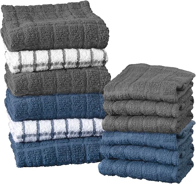 Ritz Premium Kitchen Towel and Dish Cloth Value Set: Highly Absorbent, Super by Ritz+Foodservice