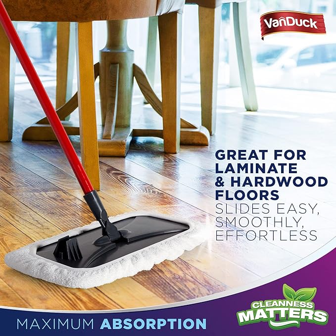 VanDuck 100% Cotton Pad Terry Cloth Mop Refills 15x8 inches, 2 Pack - Image 4