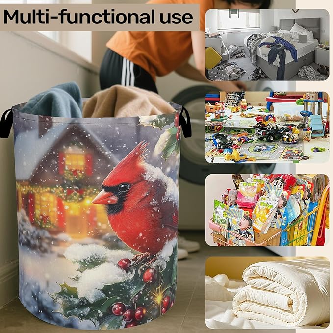 Red Cardinal Cottage Foldable Laundry Hamper - Image 6