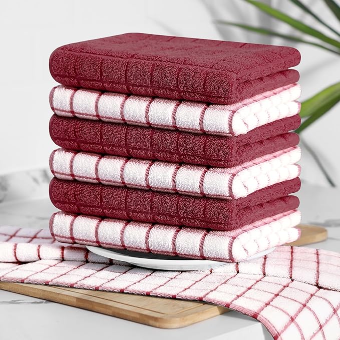 Homaxy Premium Cotton Kitchen Towels 16"x 28", Large Natural Ring Spun 390 GSM - Image 8