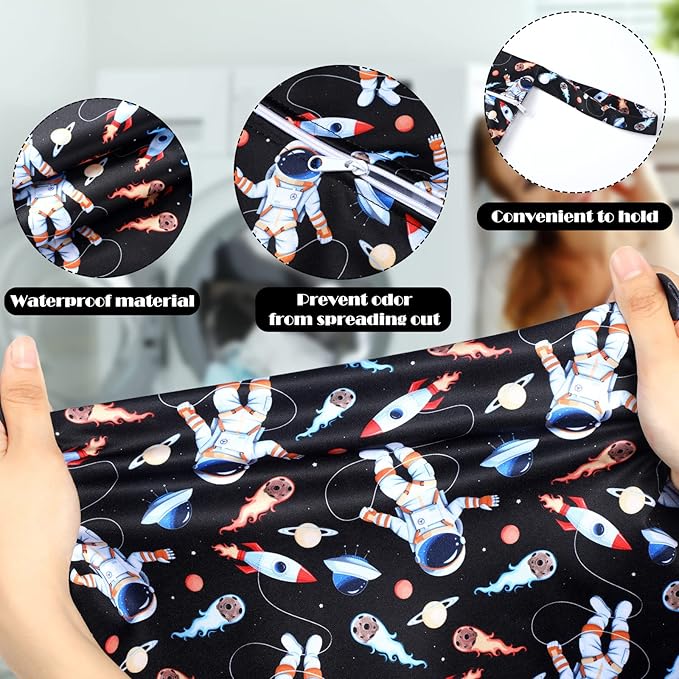 Shappy 2 Pcs Large Travel Laundry Bag Washable Waterproof Wet Dry Large Dirty - Image 3